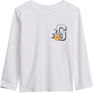 Baby Gap optic white long sleeve crew neck rash guard upf50 stretch unis…